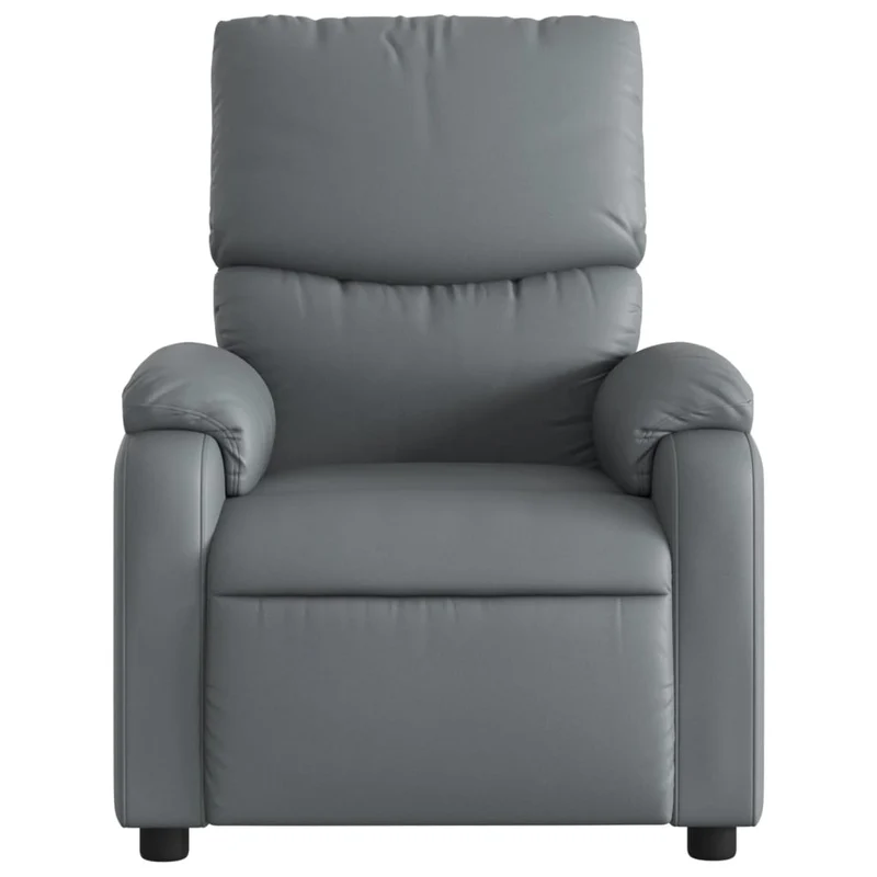 Fauteuil relax TV fonction d'inclinaison électrique très confortable en PVC gris DEC028385