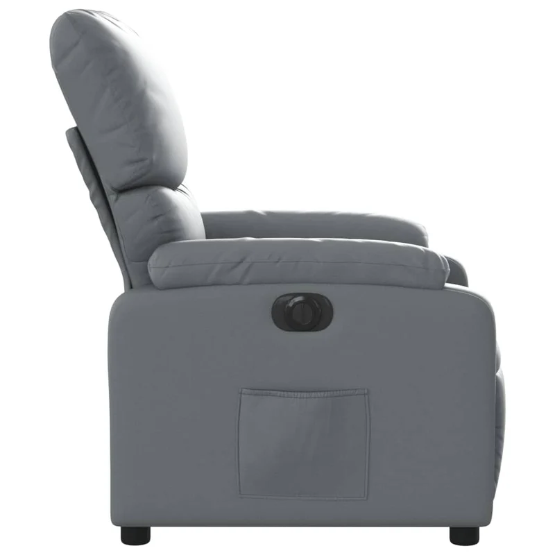 Fauteuil relax TV fonction d'inclinaison électrique très confortable en PVC gris DEC028385
