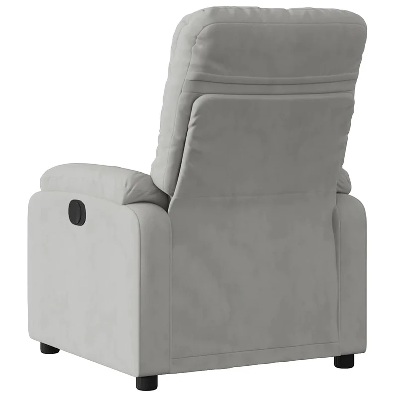 Fauteuil relax TV fonction d'inclinaison électrique très confortable en tissu microfibre gris DEC028329