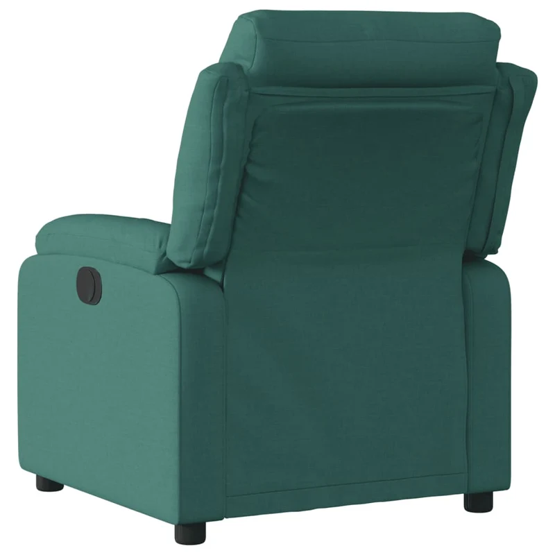 Fauteuil relax TV rembourrage confortable fonction d'inclinaison manuelle en tissu vert foncé DEC028231
