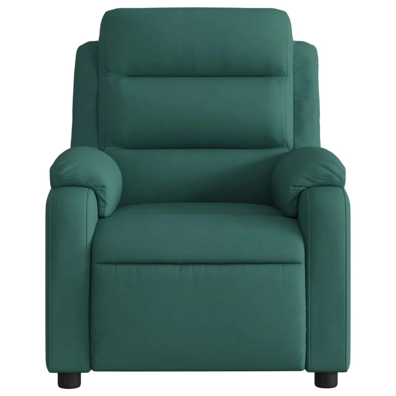 Fauteuil relax TV rembourrage confortable fonction d'inclinaison manuelle en tissu vert foncé DEC028231