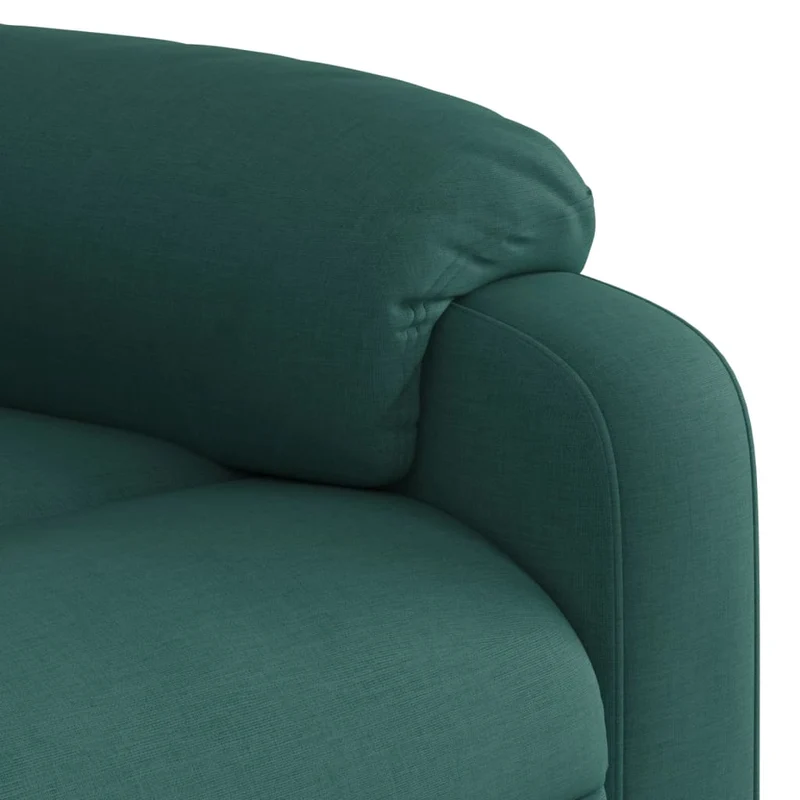 Fauteuil relax TV rembourrage confortable fonction d'inclinaison manuelle en tissu vert foncé DEC028231