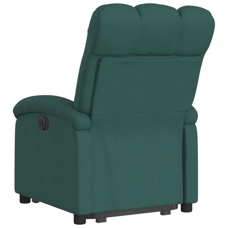 Fauteuil relax TV rembourrage confortable fonction de levage électrique en tissu vert DEC028221