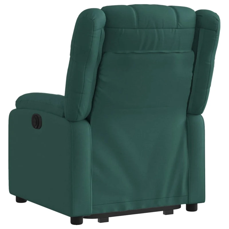 Fauteuil relax TV rembourrage confortable levage électrique en tissu vert foncé DEC028212