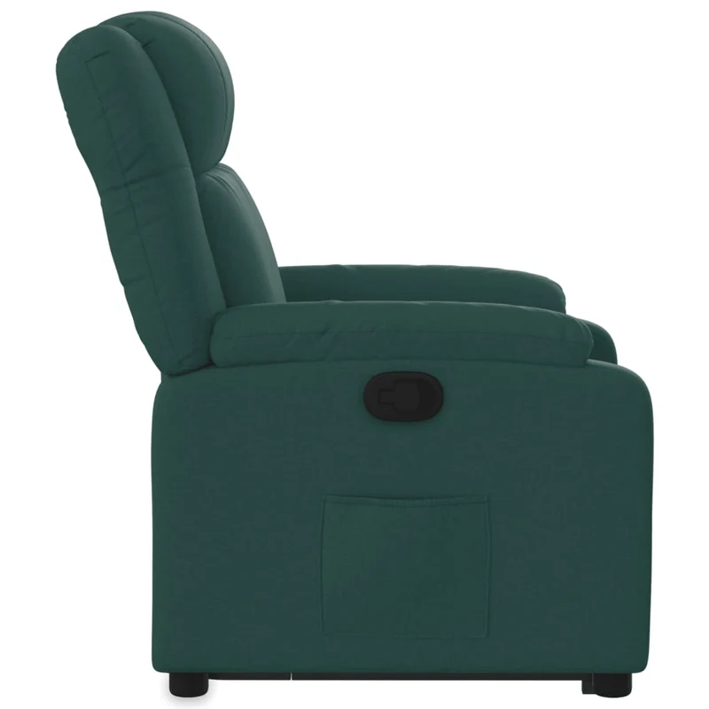Fauteuil relax TV rembourrage confortable levage électrique en tissu vert foncé DEC028212