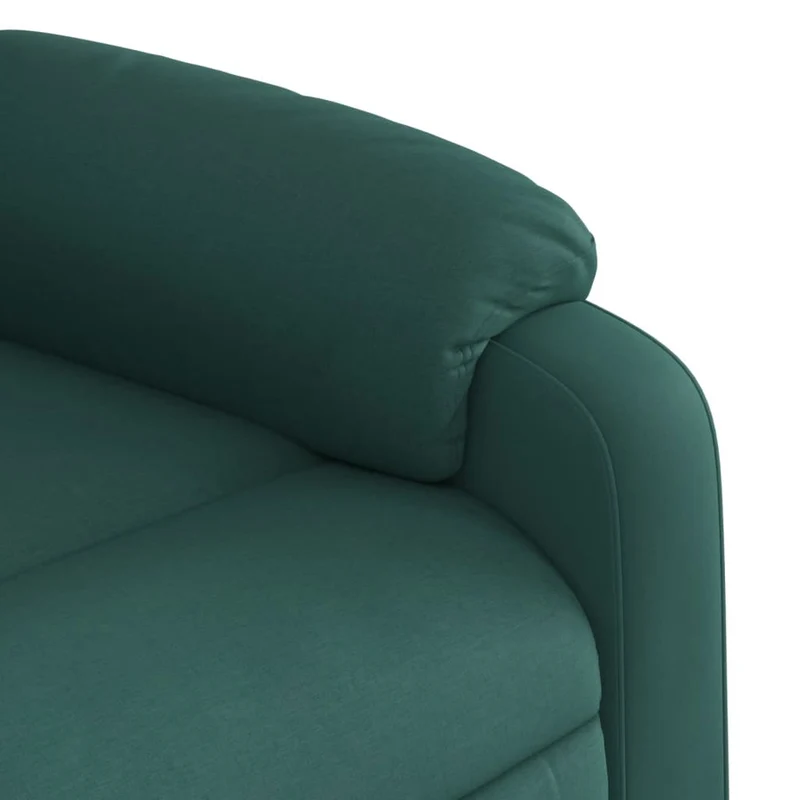 Fauteuil relax TV rembourrage confortable fonction d'inclinaison manuelle en tissu vert foncé DEC028211