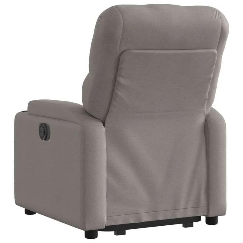 Fauteuil relax TV rembourrage confortable levage électrique en tissu taupe DEC028204