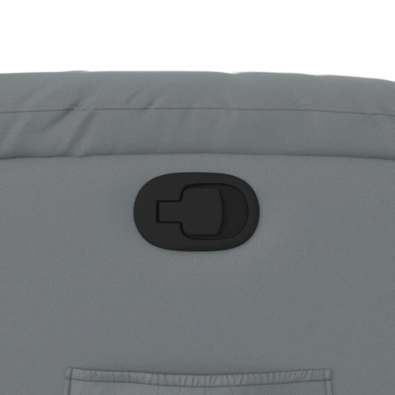 Fauteuil relax TV rembourrage confortable fonction d'inclinaison manuelle en PVC gris DEC027982