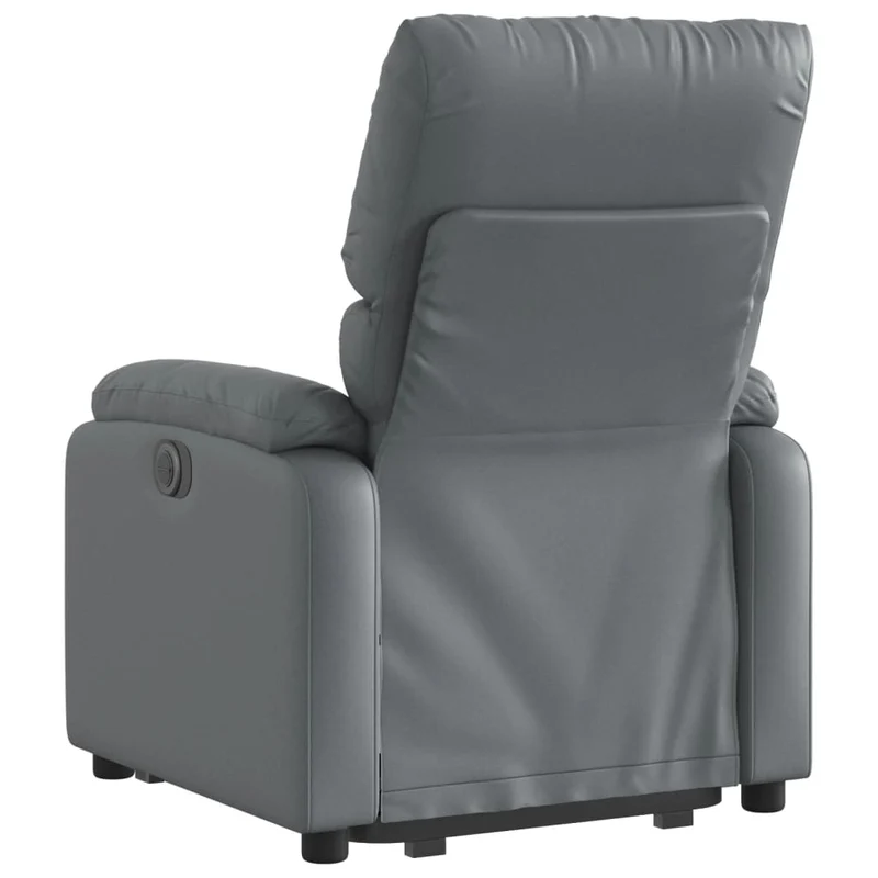Fauteuil relax TV rembourrage confortable fonction de levage électrique en PVC gris DEC027981