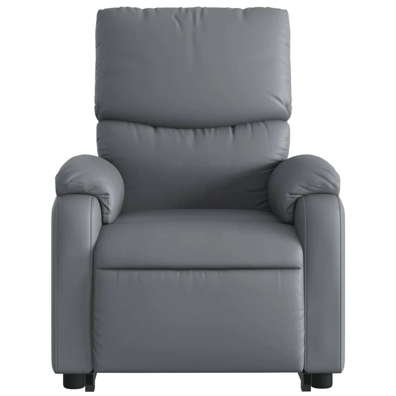 Fauteuil relax TV rembourrage confortable fonction de levage électrique en PVC gris DEC027981