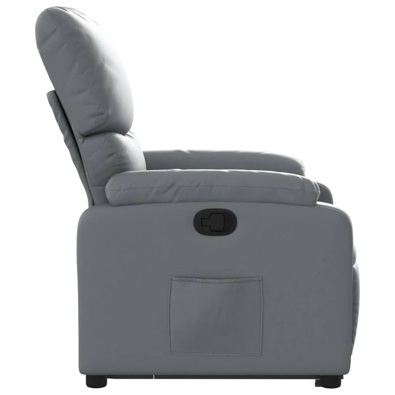 Fauteuil relax TV rembourrage confortable fonction de levage électrique en PVC gris DEC027981