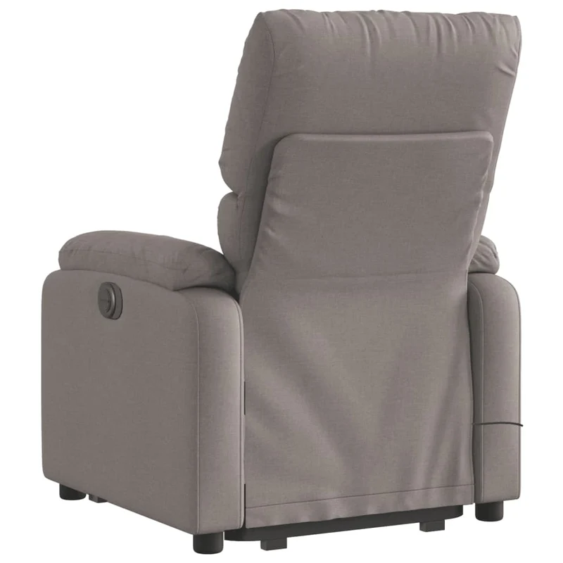 Fauteuil de relaxation fonction massage et inclinable levage électrique en tissu taupe DEC027866