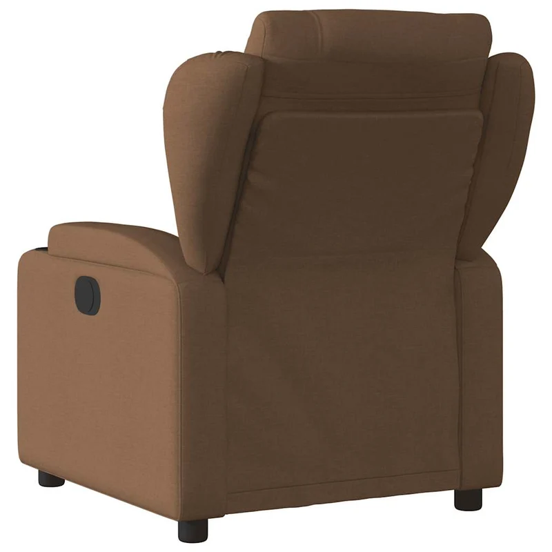 Fauteuil de relaxation fonction massage et inclinable inclinaison électrique en tissu marron DEC027793