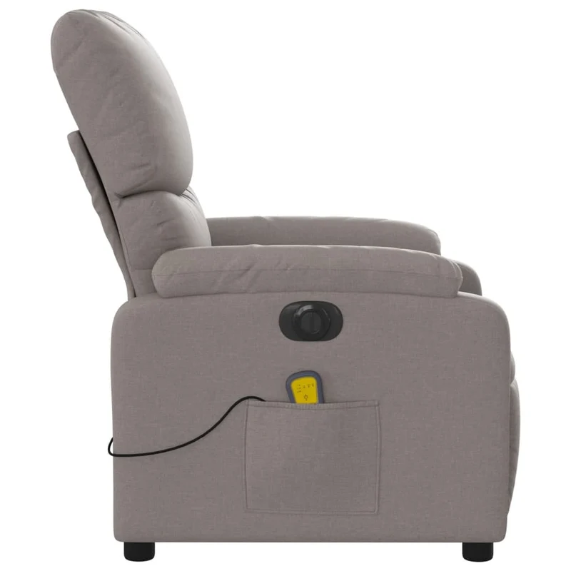 Fauteuil de relaxation TV fonction d'inclinaison électrique en tissu taupe DEC027274