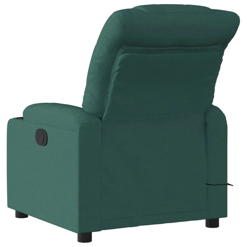 Fauteuil de relaxation TV fonction massage inclinable en tissu vert foncé DEC027128