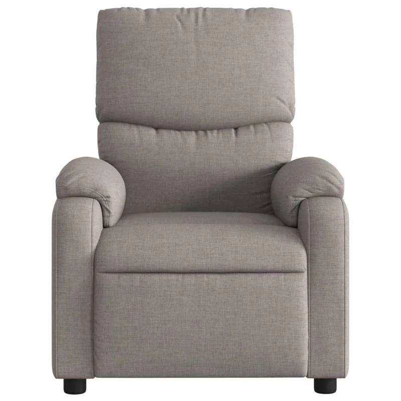 Fauteuil de relaxation TV fonction d'inclinaison manuelle en tissu taupe DEC027108