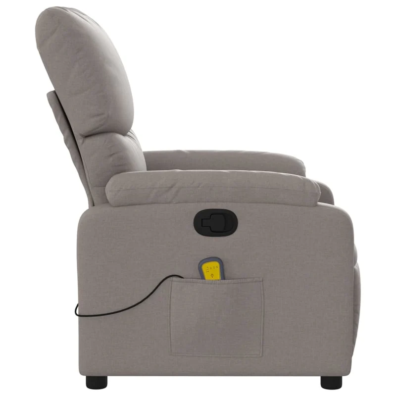 Fauteuil de relaxation TV fonction d'inclinaison manuelle en tissu taupe DEC027108