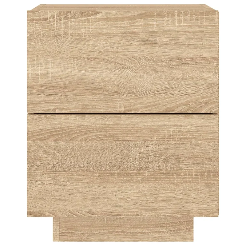 Table de chevet avec tiroirs et LED 45 x 40 x 55 cm en bois d'ingénierie couleur chêne DEC032772