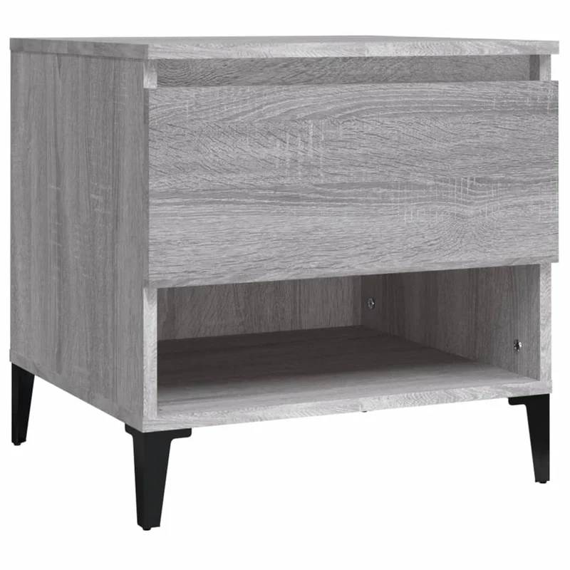 Table d'appoint table basse avec tiroir 50 x 46 x 50 cm bois d'ingénierie gris DEC032535