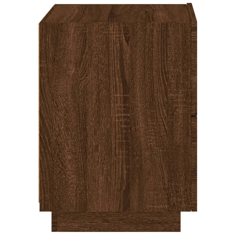 Table de chevet avec tiroirs et LED 45 x 40 x 55 cm en bois ingénierie marron DEC032794