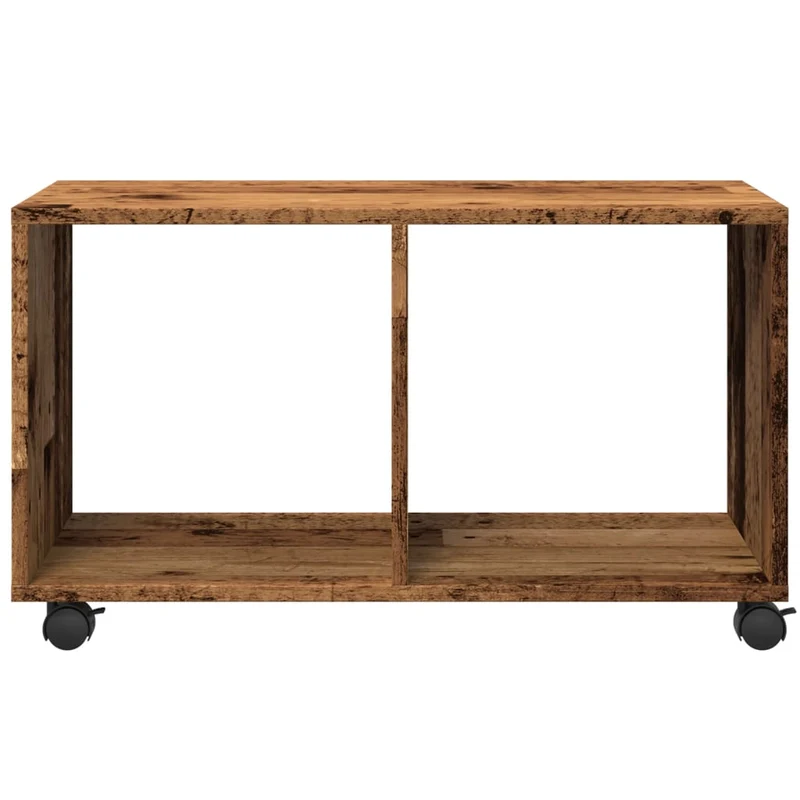 Meuble d'appoint sur roulettes 72 x 33 x 42,5 cm bois d'ingénierie couleur marron vieilli DEC031393