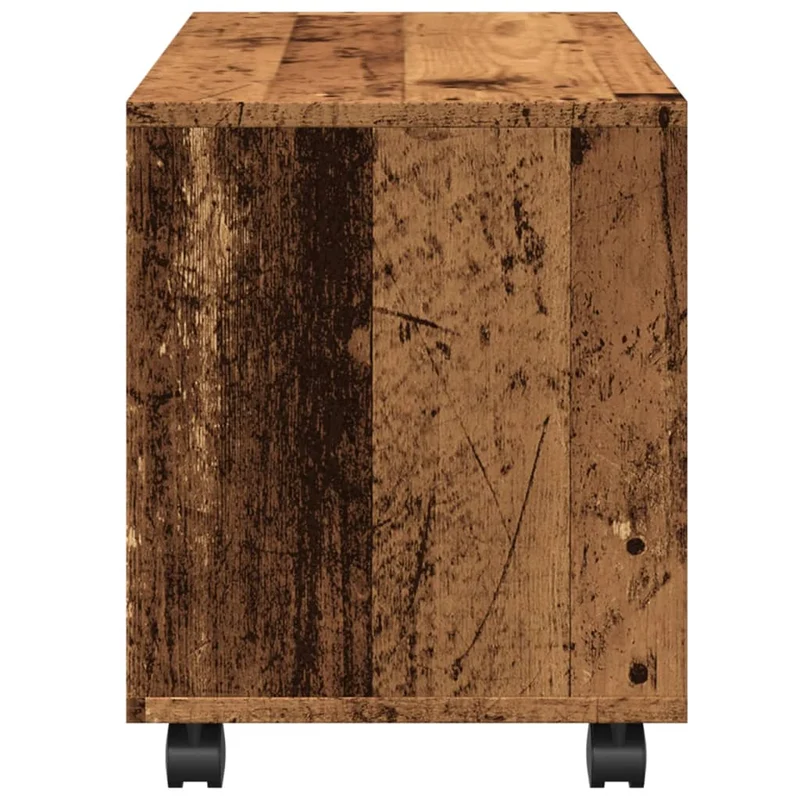 Meuble d'appoint sur roulettes 72 x 33 x 42,5 cm bois d'ingénierie couleur marron vieilli DEC031393