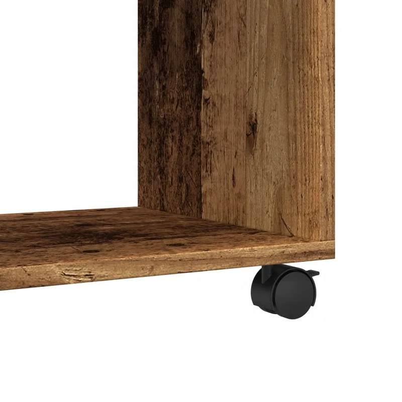 Meuble d'appoint sur roulettes 72 x 33 x 42,5 cm bois d'ingénierie couleur marron vieilli DEC031393