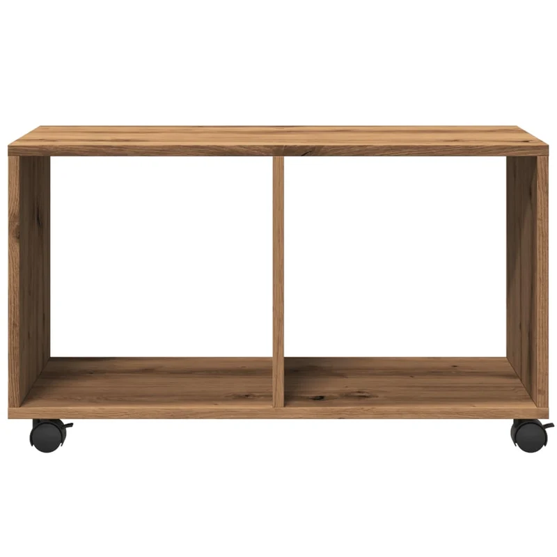 Mueble d'appoint sur roulettes 72 x 33 x 42,5 cm en bois d'ingénierie couleur chêne DEC031384