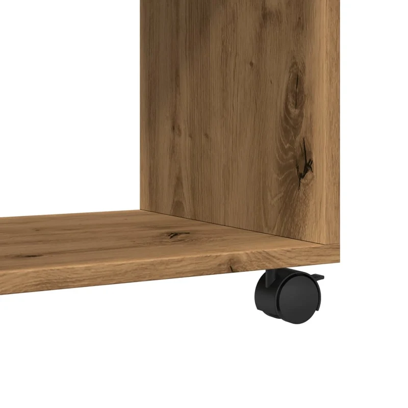 Mueble d'appoint sur roulettes 72 x 33 x 42,5 cm en bois d'ingénierie couleur chêne DEC031384