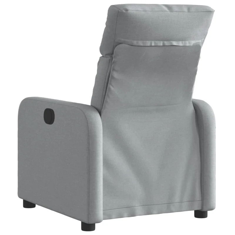 Fauteuil relax TV fonction d'inclinaison électrique très confortable en tissu gris clair DEC028311