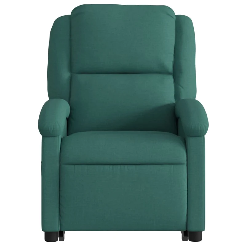 Fauteuil relax TV rembourrage confortable fonction de levage électrique en tissu vert foncé DEC028226
