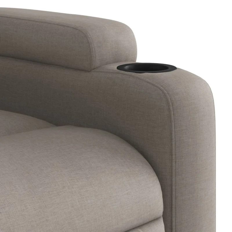 Fauteuil relax TV rembourrage confortable fonction d'inclinaison manuelle en tissu taupe DEC028197