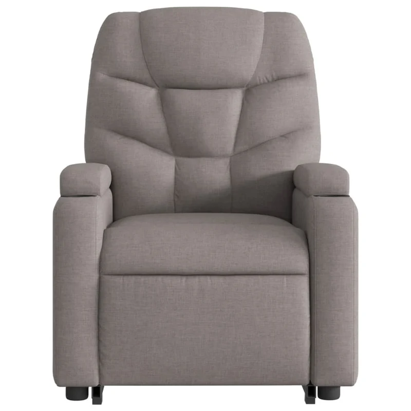 Fauteuil relax TV rembourrage confortable fonction de levage électrique en tissu taupe DEC028190