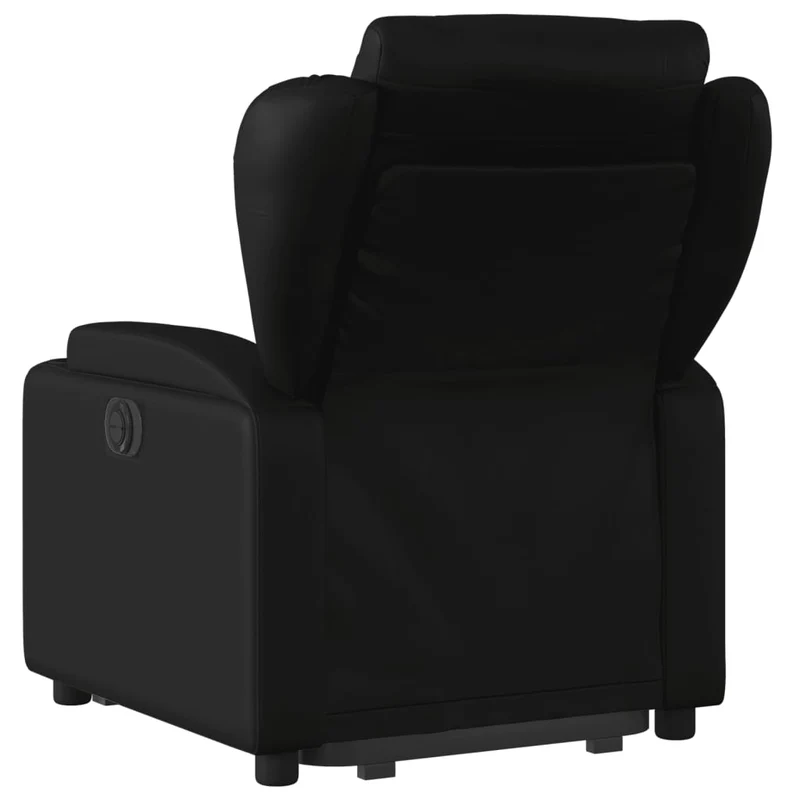 Fauteuil relax TV rembourrage confortable fonction de levage électrique en PVC noir DEC028088