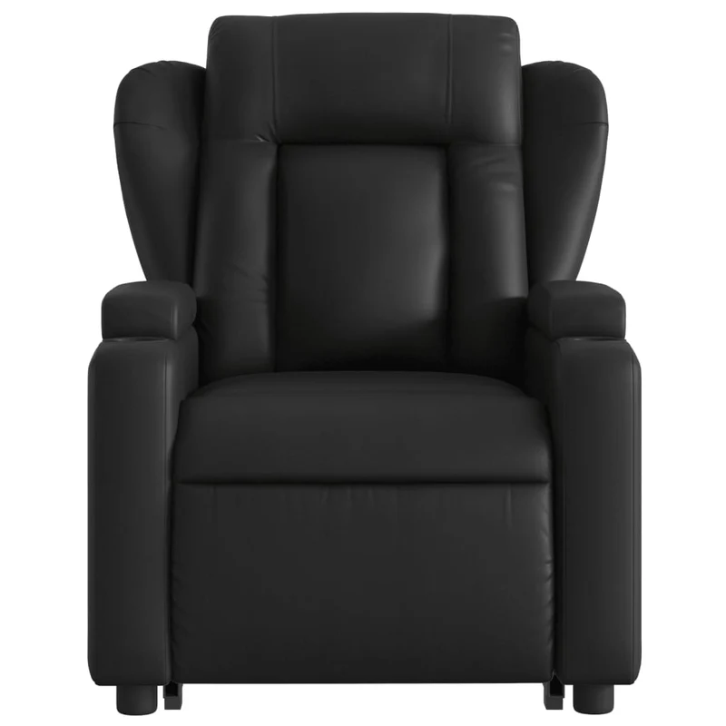 Fauteuil relax TV rembourrage confortable fonction de levage électrique en PVC noir DEC028088