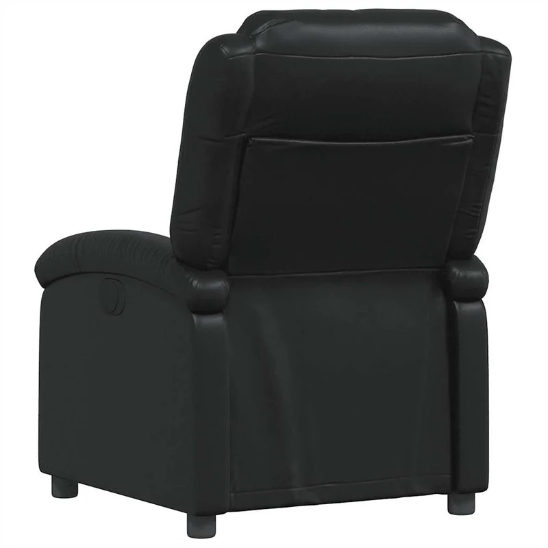 Fauteuil relax TV rembourrage confortable fonction d'inclinaison manuelle en PVC noir DEC028080