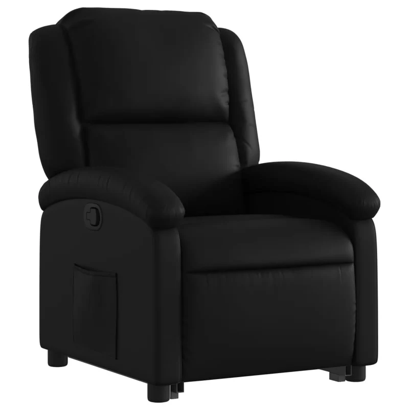 Fauteuil relax TV rembourrage confortable fonction de levage électrique en PVC noir DEC028070