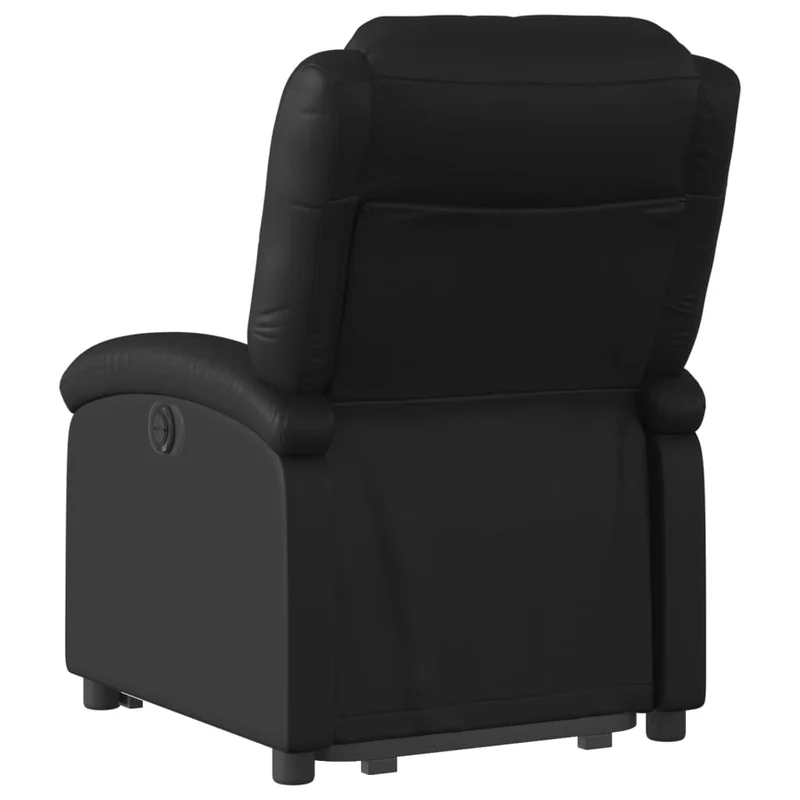 Fauteuil relax TV rembourrage confortable fonction de levage électrique en PVC noir DEC028070