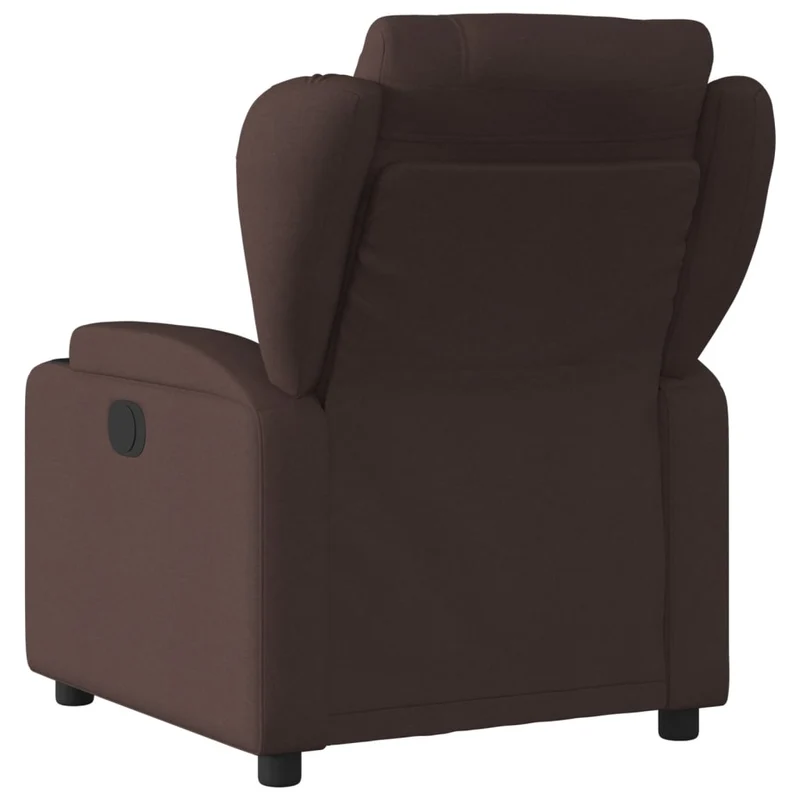 Fauteuil relax TV rembourrage confortable fonction d'inclinaison manuelle en tissu marron foncé DEC027996