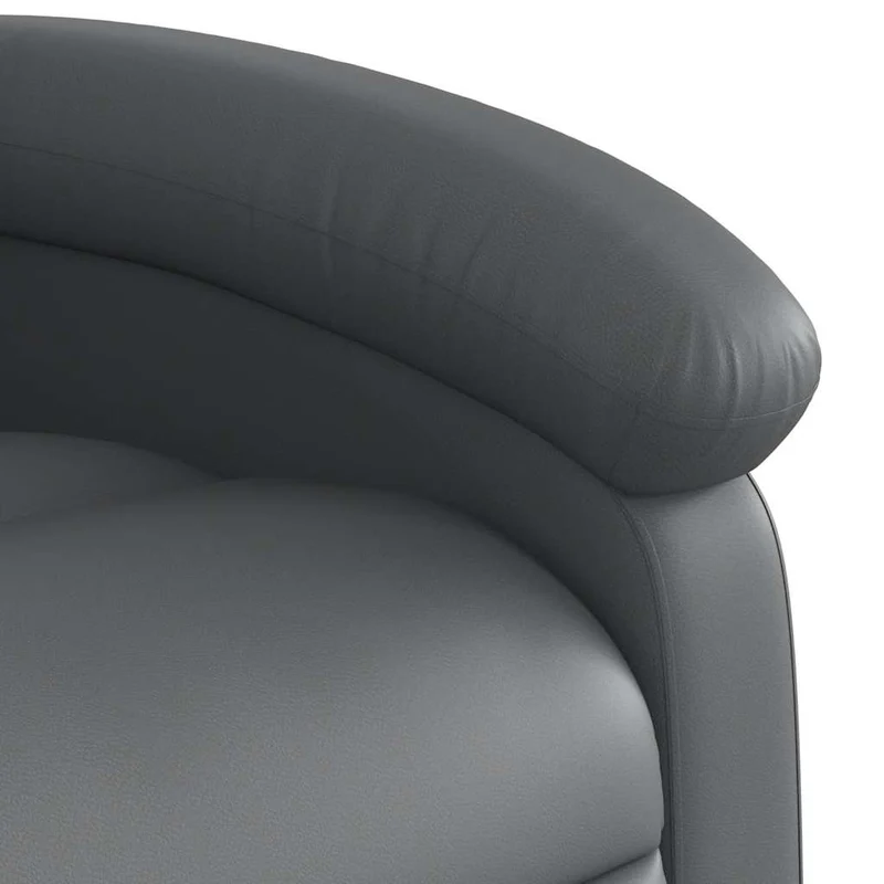 Fauteuil relax TV rembourrage confortable fonction d'inclinaison manuelle en PVC gris DEC027967