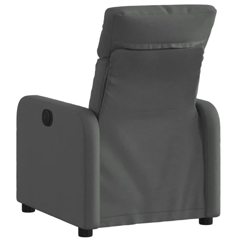Fauteuil relax TV rembourrage confortable fonction d'inclinaison manuelle en tissu gris foncé DEC027944