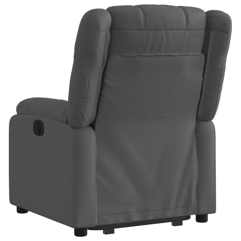 Fauteuil relax TV rembourrage confortable fonction de levage électrique en tissu gris foncé DEC027932