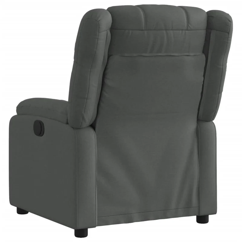 Fauteuil relax TV rembourrage confortable fonction d'inclinaison manuelle en tissu gris foncé DEC027931