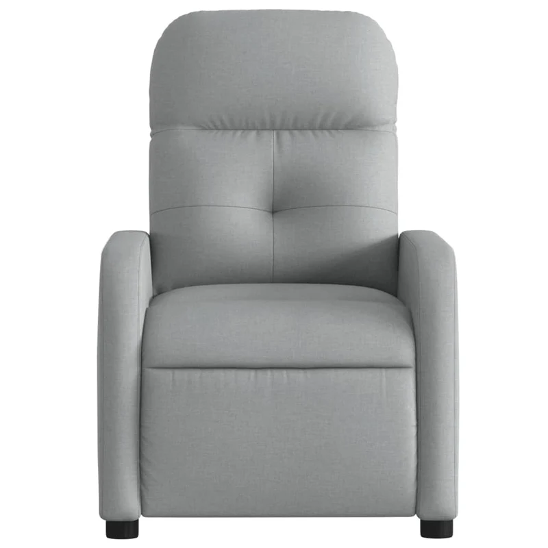 Fauteuil relax TV rembourrage confortable fonction d'inclinaison manuelle en tissu gris clair DEC027916