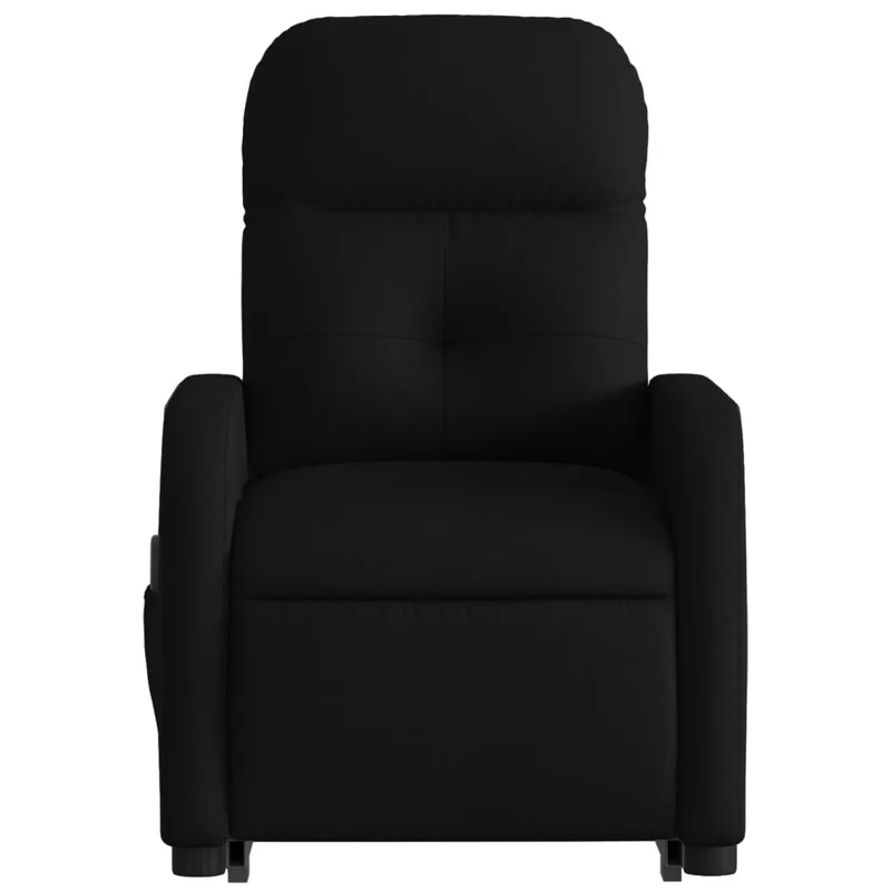 Fauteuil de relaxation fonction massage et inclinable fonction de levage électrique en tissu noir DEC027820