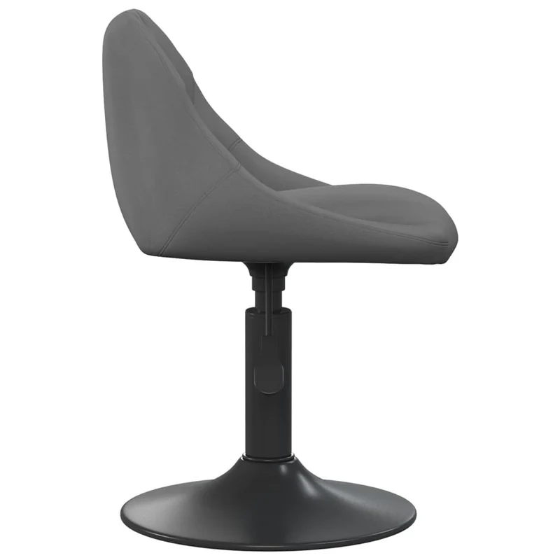 Lot de 2 chaises de salle à manger pivotantes en velours gris foncé et cadre en acier noir DEC025192