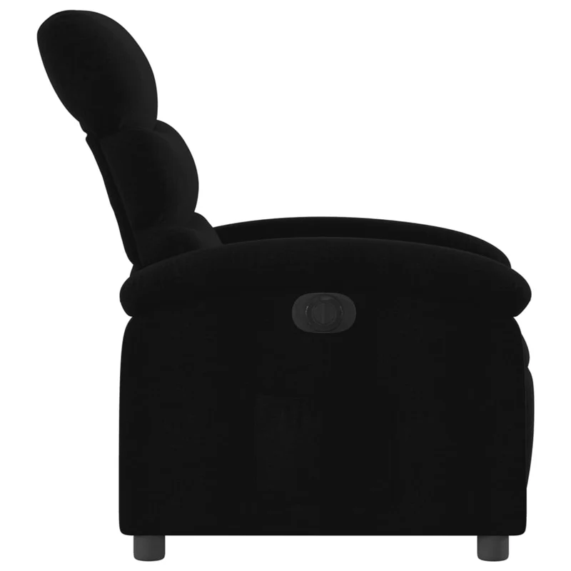 Fauteuil relax TV fonction d'inclinaison électrique très confortable en tissu noir DEC028508