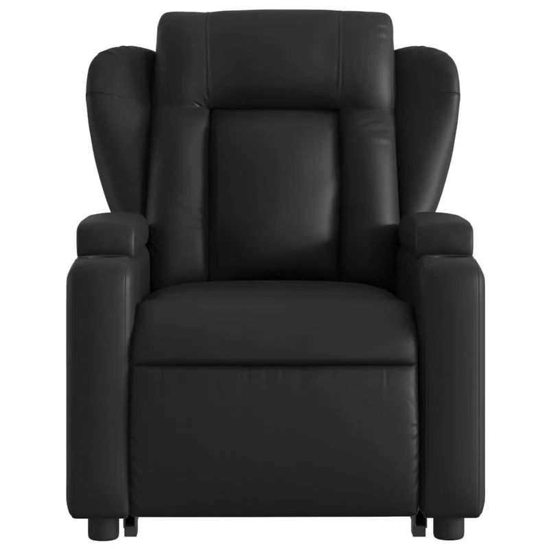 Fauteuil relax TV fonction de levage électrique très confortable en PVC noir DEC028475