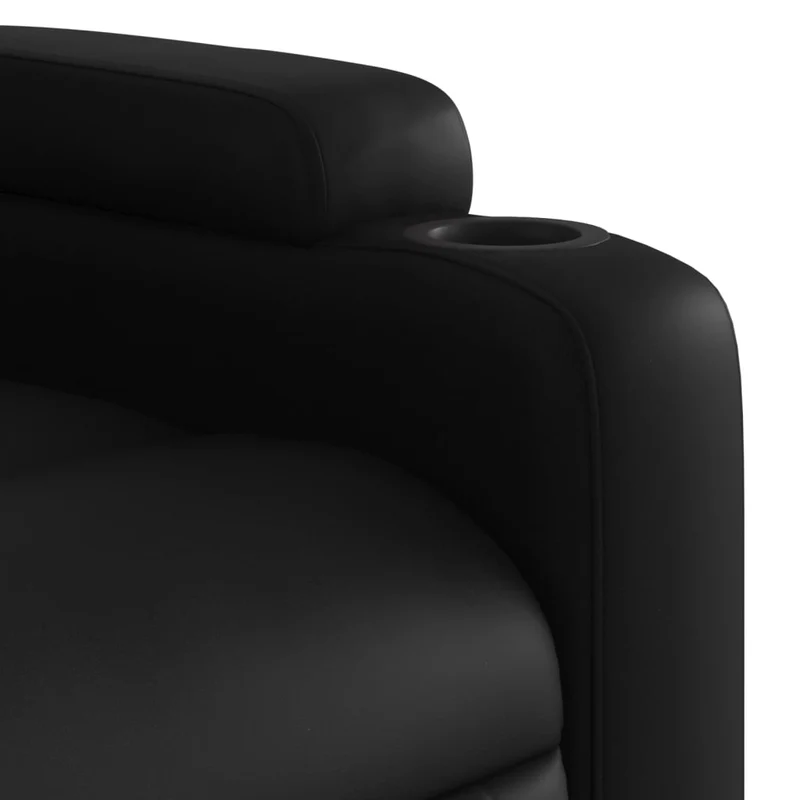 Fauteuil relax TV fonction d'inclinaison électrique très confortable en PVC noir DEC028473