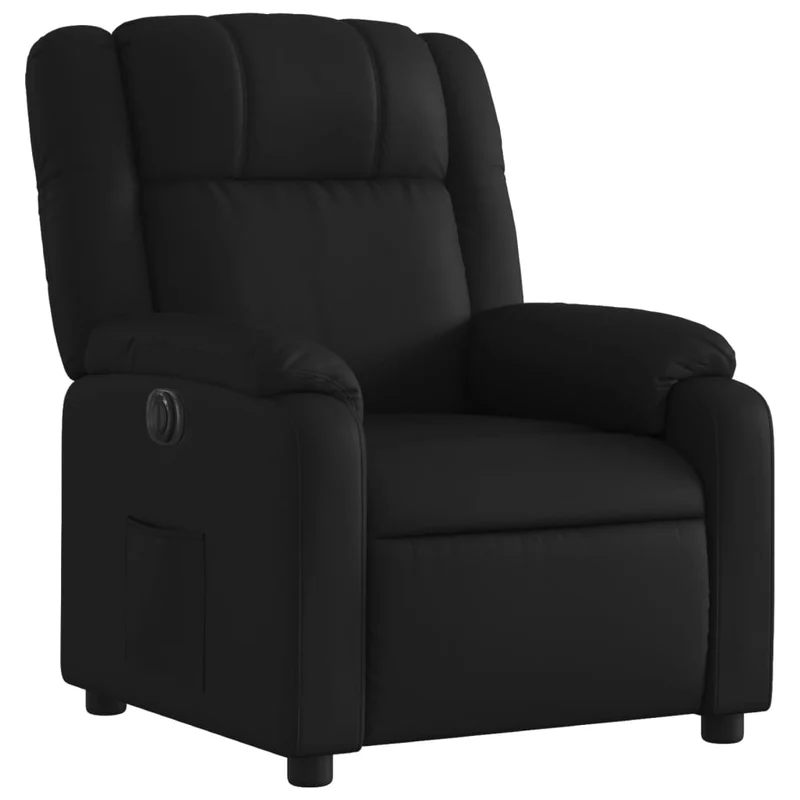 Fauteuil relax TV fonction d'inclinaison électrique très confortable en PVC noir DEC028472